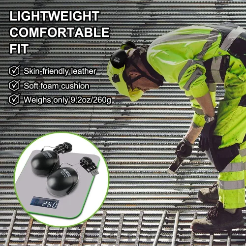 Vista 5 de GREEN DEVIL - Orejeras de protección auditiva con cancelación de ruido NRR 28dB Protección auditiva para tiro, campo de tiro, construcción, adulto