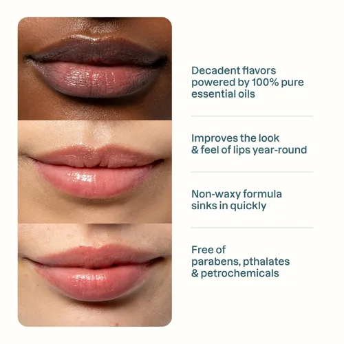 Vista 6 de Cliganic USDA Bálsamo labial orgánico – 100% mantequilla natural, para labios agrietados y secos