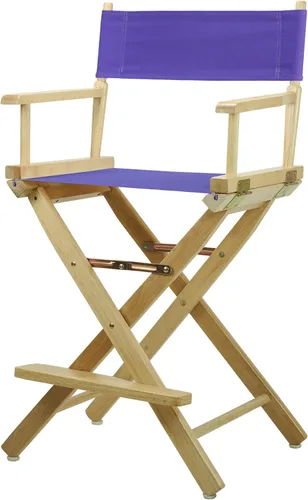 Vista 124 de Casual Home - Silla de director de 18 in, marco negro, lona negra, altura clásica