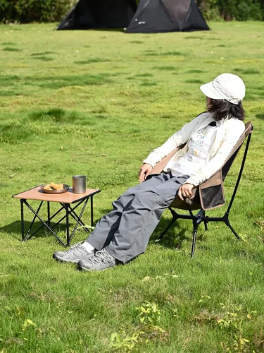 Vista 12 de WildCall - Silla de camping plegable y ligera, marco de instalación rápida with Anti-Sinking Large Feet Compact Beach Chair Backpacking Hiking
