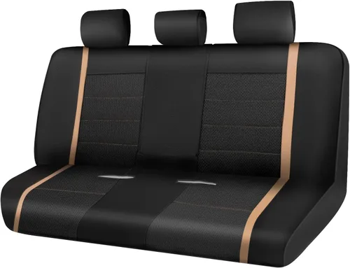 Vista 12 de CAR-GRAND Fundas de asiento de automóvil de cuero solo delanteras, fundas de asiento de malla de aire transpirable, protector de asiento universal
