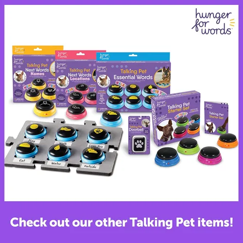 Vista 4 de Hunger for Words Talking Pet Goal Tracker - 129 piezas Enseña a tu perro a hablar, rastreador de entrenamiento de mascotas, juegos de entrenamiento