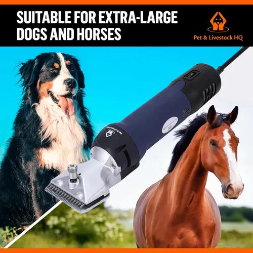 Vista 4 de Cortadora profesional para perros para abrigos gruesos, kit de corte de pelo resistente, juego de afeitadora para perros grandes, recortadora