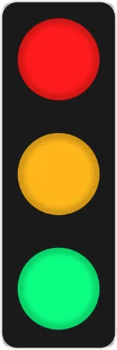 BBMI Remote Control Traffic Light, Red Yellow Green LED Wall Lamp, Aluminum Style Traffic Lamp, DC9-12V(with Plug).