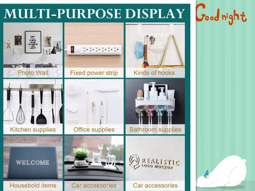 Vista 5 de Cinta de doble cara para paredes, cinta de montaje extraíble resistente, adhesivo fuerte, lavable y reutilizable, cinta de pared para decoración