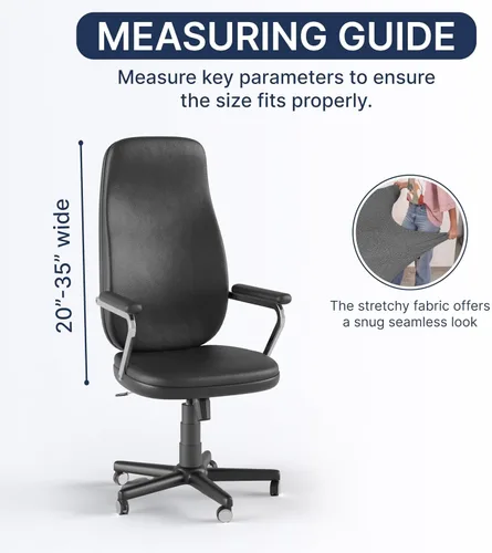 Vista 3 de PAULATO BY GA.I.CO. Funda elástica para silla de oficina y juegos, funda elástica para silla de escritorio para computadora con cremallera, fundas