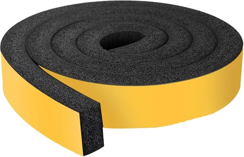 Vista 12 de Burlete de espuma para aire acondicionado - 2 rollos, 1 pulgada de ancho x 1 pulgada de grosor, total de 13 pies de largo, cinta aislante de espuma