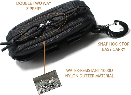 Vista 4 de Tactical Molle Glasses Case Tactical Eyeglasses Case Shockproof Sunglasses Carrying Protective Box with Clip