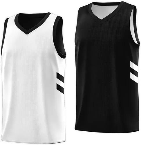 Vista 13 de KXK Camiseta de baloncesto reversible para hombre, sin mangas, uniforme de equipo Aguamarina y índigo profundo