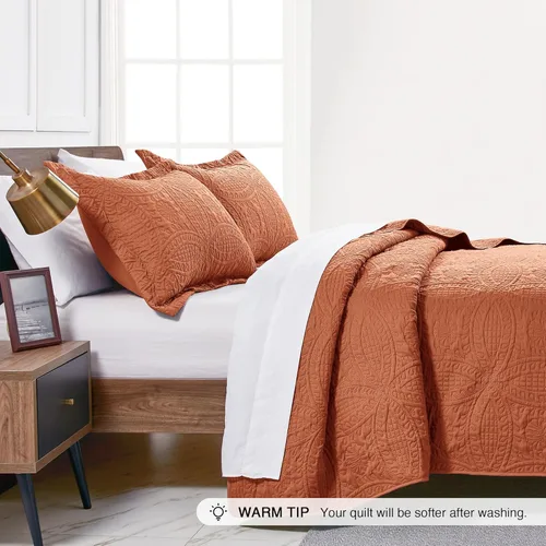 Vista 354 de Edredón de cama tamaño queen Love's cabin, color azul, para cama de verano, de microfibra ligera, estilo moderno, para todas las estaciones, 3