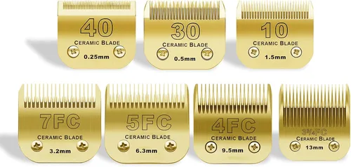 Vista 14 de Cuchillas desmontables para cortapelos de mascotas/perros, compatibles con Andis tamaño 4FC, longitud de corte 3/8" (9.5mm), la mayoría