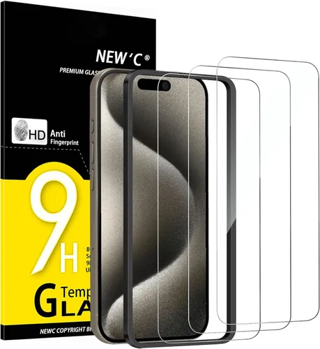Vista 31 de NEW'C Paquete de 3 protectores de pantalla diseñados para iPhone 12 Pro Max (6.7 pulgadas), protección de vidrio templado mejorada, compatible