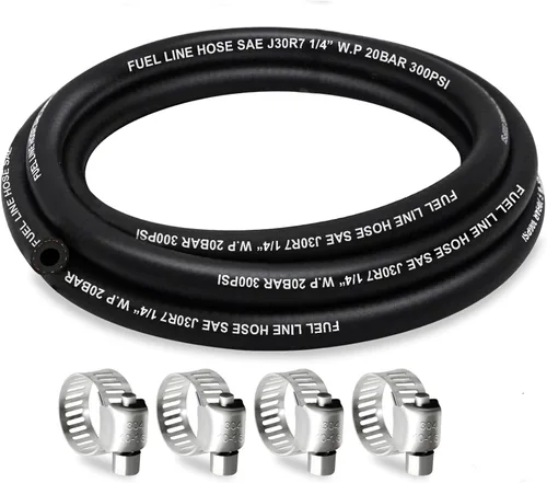 Vista 7 de Línea de combustible de 5/16 pulgadas de diámetro interior, manguera de combustible de 10 pies, manguera de línea de combustible J30R7 NBR