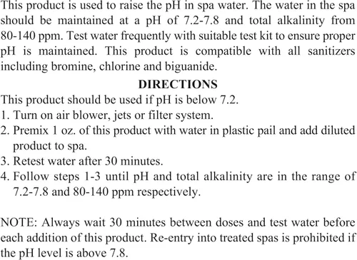 Vista 3 de SpaChoice Aumento de pH prémium de 1 libra para jacuzzi, 100% carbonato de sodio, fabricado en Estados Unidos