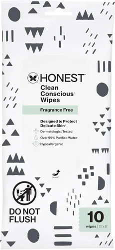 Vista 17 de The Honest Company Clean Conscious Toallitas multiusos Hipoalergénicas + sin fragancia para piel sensible Más del 99% de agua, compostables, a