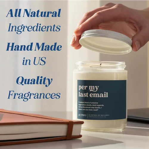 Vista 5 de CE Craft Vela perfumada Stars Hollow – Regalo para ella, vela perfumada de cera de soja, vela perfumada de café, regalo divertido para ella, vela