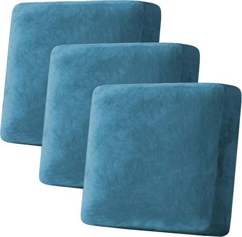 Vista 167 de H.VERSAILTEX Funda de cojín elástica de terciopelo para sofá, funda de cojín de felpa para cojines de silla, protector de muebles, cojín de asiento