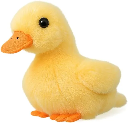 Vista 2 de 5" Simulated Plush Yellow Duck Plushie Toy Stuffed Animal Children Kids Small Stocking Stuffers for Kids Teens