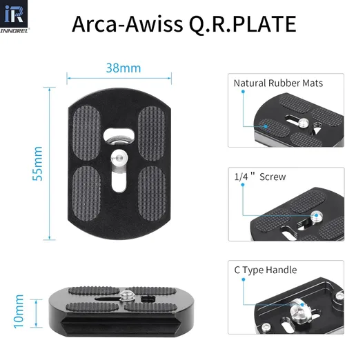 Vista 7 de Cabeza de bola de trípode de perfil bajo, cabeza de bola INNOREL panorámica de metal CNC de 360 ° con placa de liberación rápida universal Arca
