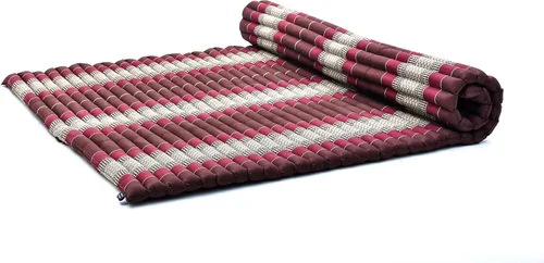 Vista 601 de Leewadee colchón tailandés enrollable para cama de invitados, tapete de yoga, para masaje tailandés, ecológico, orgánico y natural.