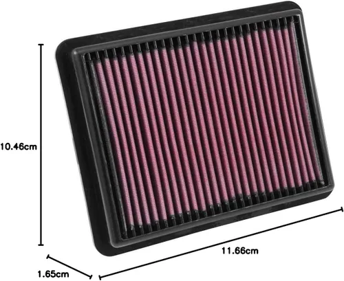 Vista 12 de K&N Filtro de Aire de Motor Original de Alto Flujo de Toda la Vida: Aumenta la Potencia: Premium, Lavable: Compatible con MAZDA 2012-2023: 3, 6