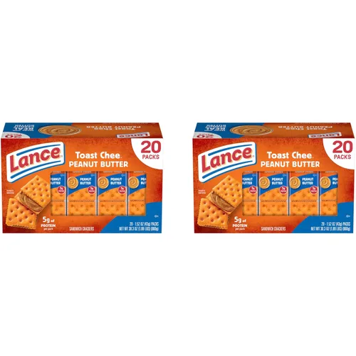 Vista 27 de Lance - Galletas saladas tipo sándwich, Captain's Wafers, paquete variado, 10 paquetes individuales, 6 sándwiches en cada uno