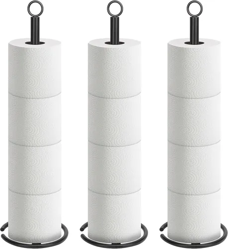 Vista 11 de NearMoon Soporte de papel higiénico para baño, soporte independiente con reserva, soporte para 4 rollos de papel de espacio para encimera de Acabado