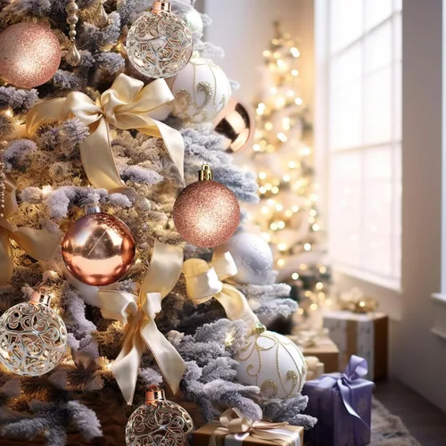 Vista 6 de AMS Bolas de Navidad de 2.36 pulgadas 2.362 in, 24 unidades, adornos inastillables, decoraciones de temporada para decoración de árboles