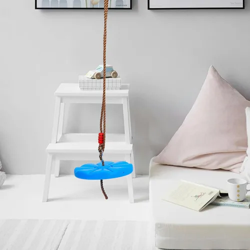 Vista 6 de Uonlytech Columpio octogonal de disco de pétalos para silla colgante de plástico al aire libre, fácil de limpiar, columpio de jardín S para todas