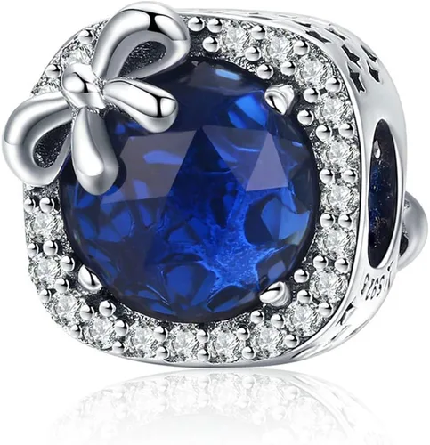 MUERDOU Dije de piedra natal para dijes, pulsera, lazo, cumpleaños, dijes de cristal para pulsera y collar, Cristal, Circonita cúbica