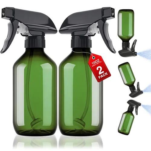 Vista 11 de AMORIX Botellas de Spray Plásticas 360° Botella de Agua para Limpieza 10 oz/300 ml Botella de Spray Invertida Pequeña Botella de Chorro con Boquilla