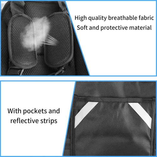 Vista 4 de Arnés ajustable, evita que los pasajeros se caigan por ATV, moto de nieve, gris