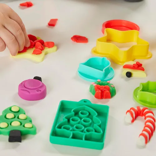 Vista 14 de Play-Doh - Set de herramientas navideñas, 43 accesorios y 10 colores de compuesto para modelar, regalos para rellenar calcetines de Navidad