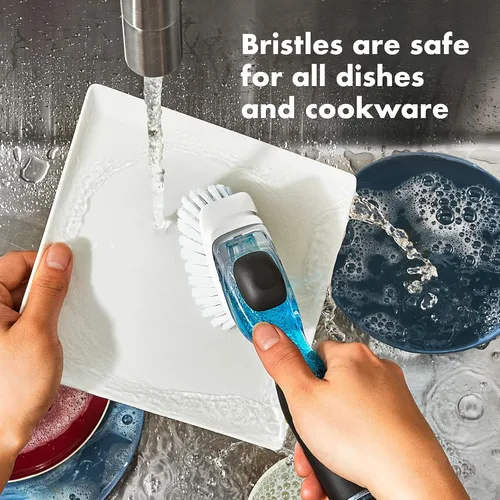 Vista 2 de OXO New Good Grips - Recambios de cepillo dispensador de jabón para platos, paquete de 2