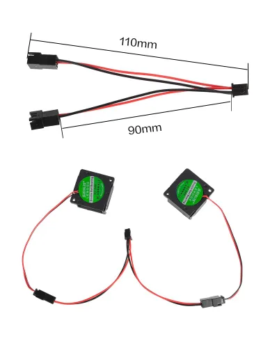 Vista 3 de 5 unids 3D impresora Mainboard Y Splitter 1 a 2 cables de conector de extensión Ventilador de refrigeración XH2.54 Terminal Cables de conector