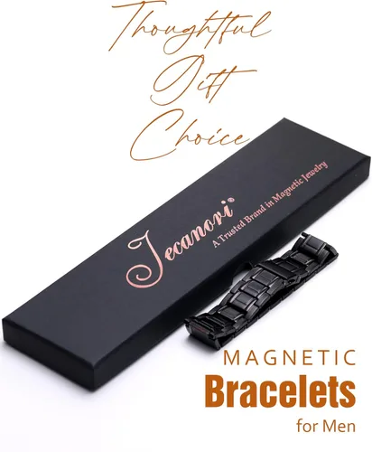 Vista 6 de Jecanori Pulseras magnéticas de fuerza 3X para hombre