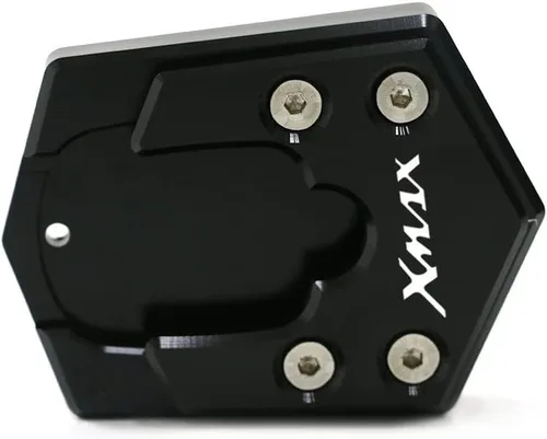 Vista 7 de Soporte para Yamaha XMAX125 Xmax 300 400 125 250 X-MAX motocicleta CNC pie lateral soporte placa de soporte placa ampliadora almohadilla lateral G