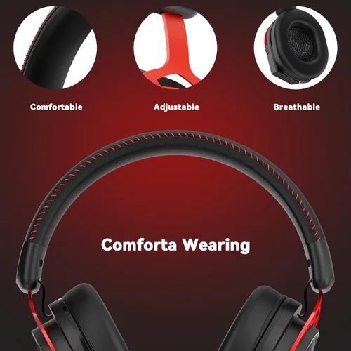 Vista 5 de A88 [Upgrade] Gaming Headset with Microphone, Stereo Wired Noise Cancelling Over-Ear Headphones with Mic for Pc, Ps5, Xbox One Series X/s, Ps4