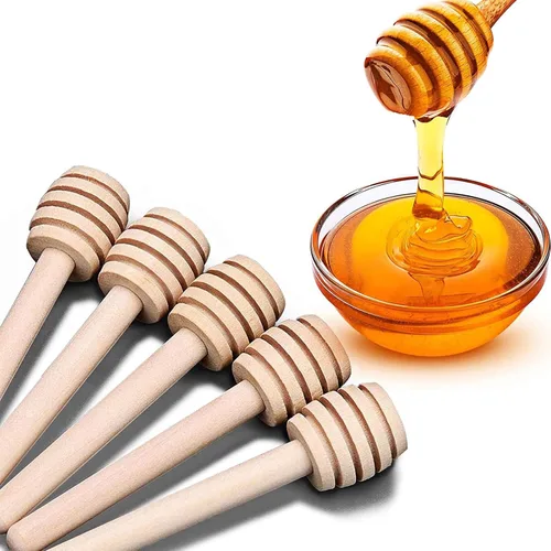 Palito de Madera para Miel, Recolectar, Dispensar, Rociar Mermelada, Portátil, Boda Fiesta (3.1 in/8cm, 30)