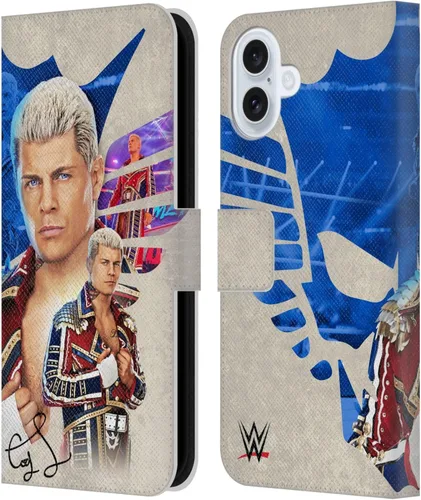 Vista 80 de Head Case Designs Officially Licensed WWE American Nightmare Flag Cody Rhodes Leather Wallet Case Compatible with Apple iPhone 7 Plus/iPhone 8 Plus