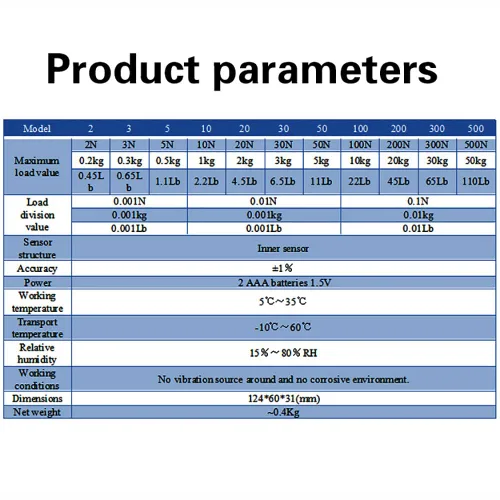 Vista 3 de Medidor de fuerza digital de 4 unidades de medición, medidor de alta precisión con 3 modos de medición para aparatos electrónicos, hardware