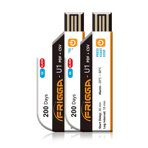 Vista 9 de Frigga Paquete de 10 registradores de datos de temperatura, registrador de temperatura desechable, 28800 puntos, registradores de temperatura USB