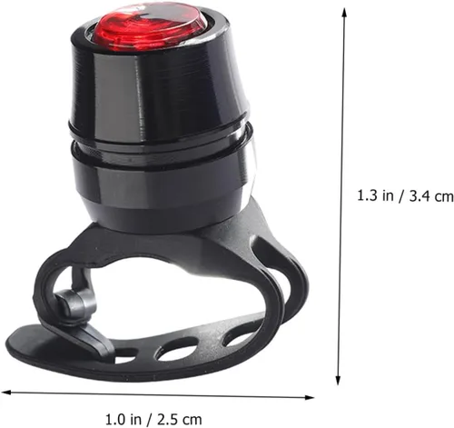 Vista 3 de ORFOFE Luz trasera de bicicleta recargable por USB, luz roja de advertencia de ciclismo con modos CNC aleación de aluminio nocturna intermitente