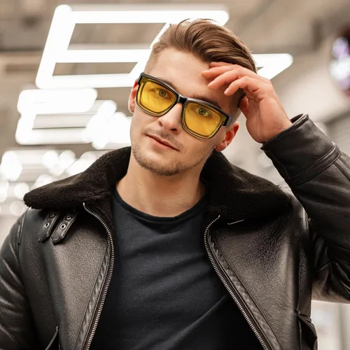 Vista 5 de URUMQI Night Vision Driving Glasses Fit Over Eyeglasses for Men Women, Anti Glare Polarized Nighttime Glasses Oversized Lens