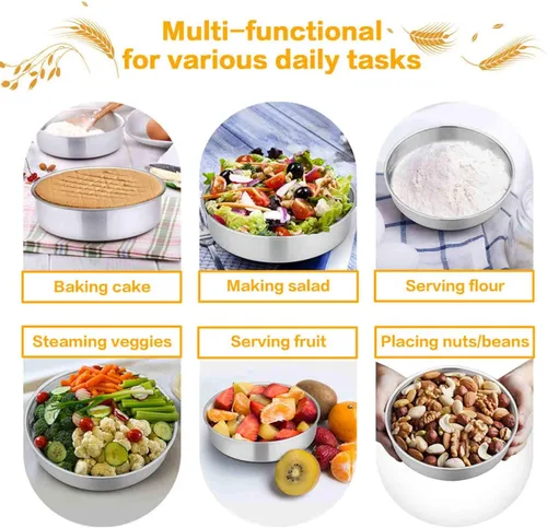 Vista 4 de TeamFar Moldes para Pasteles, 4'' - 6'' - 8'' - 9½'' - 11'', Juego de Moldes Redondos para Hornear Pasteles en Niveles de Acero Inoxidable