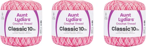 Vista 4 de Aunt Lydia Classic Wood Violet Crochet - 3 unidades de 350y/1,049.9 ft - Algodón - Calibre 10 - Crochet