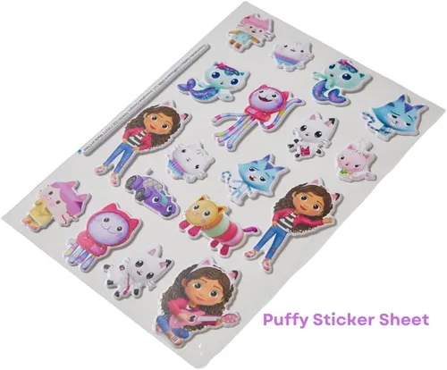 Vista 8 de Gabby's Dollhouse - Juego de actividades para colorear y calcomanías para niños con estuche de transporte de viaje