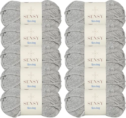 Vista 88 de Sensy Roving - Ovillo de lana multicolor, 3.5 onzas, 132 yardas, calibre 5, voluminoso (otoño)