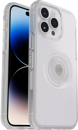 OtterBox + Pop Symmetry Clear Series - Funda para iPhone 14 Pro (solamente) - Embalaje no minorista - Transparente