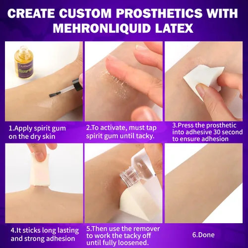 Vista 5 de Kit de adhesivo y removedor de goma de mascar espiritual, kit combinado de removedor de goma de mascar y removedor de 0.4 fl oz de pegamento facial